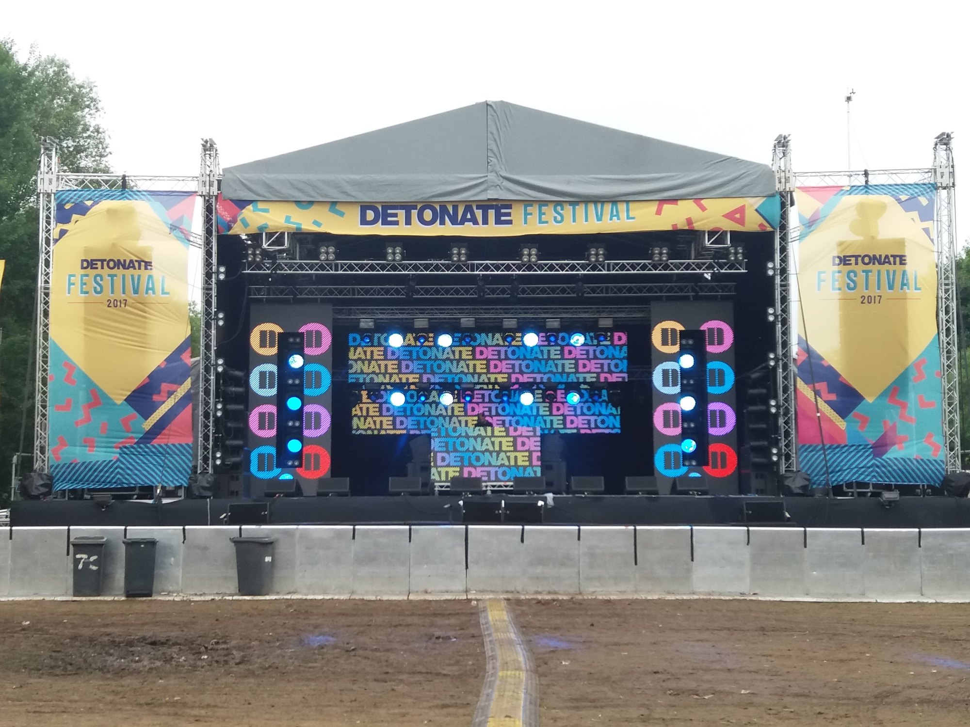 LED wings and backdrop on a festival main stage
