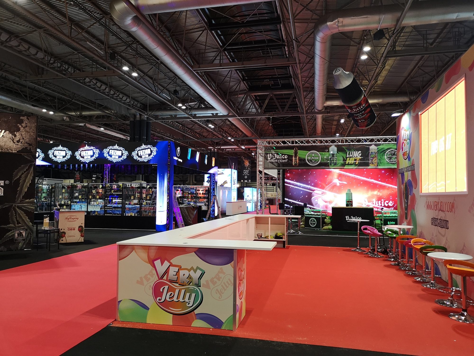 Trade show stage screen