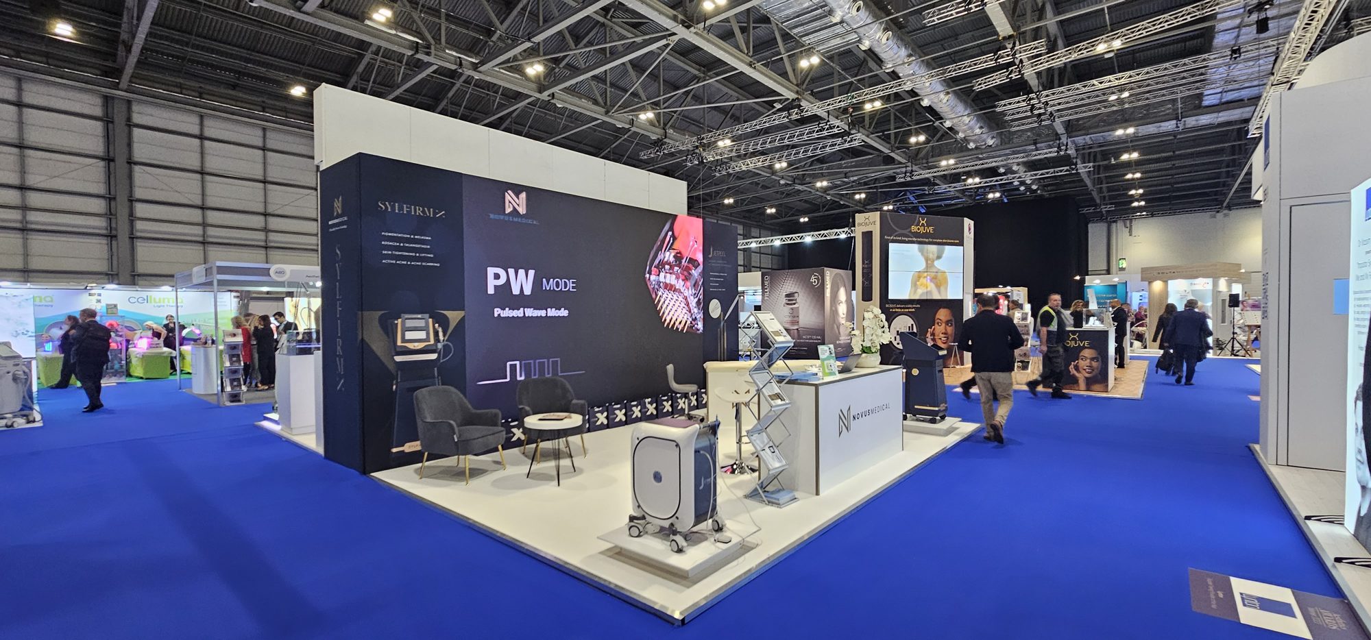 LED wall on an aesthetics stand, ExCeL