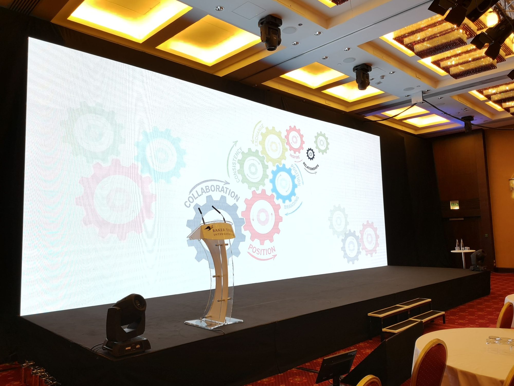 LED wall for a hotel ballroom conference