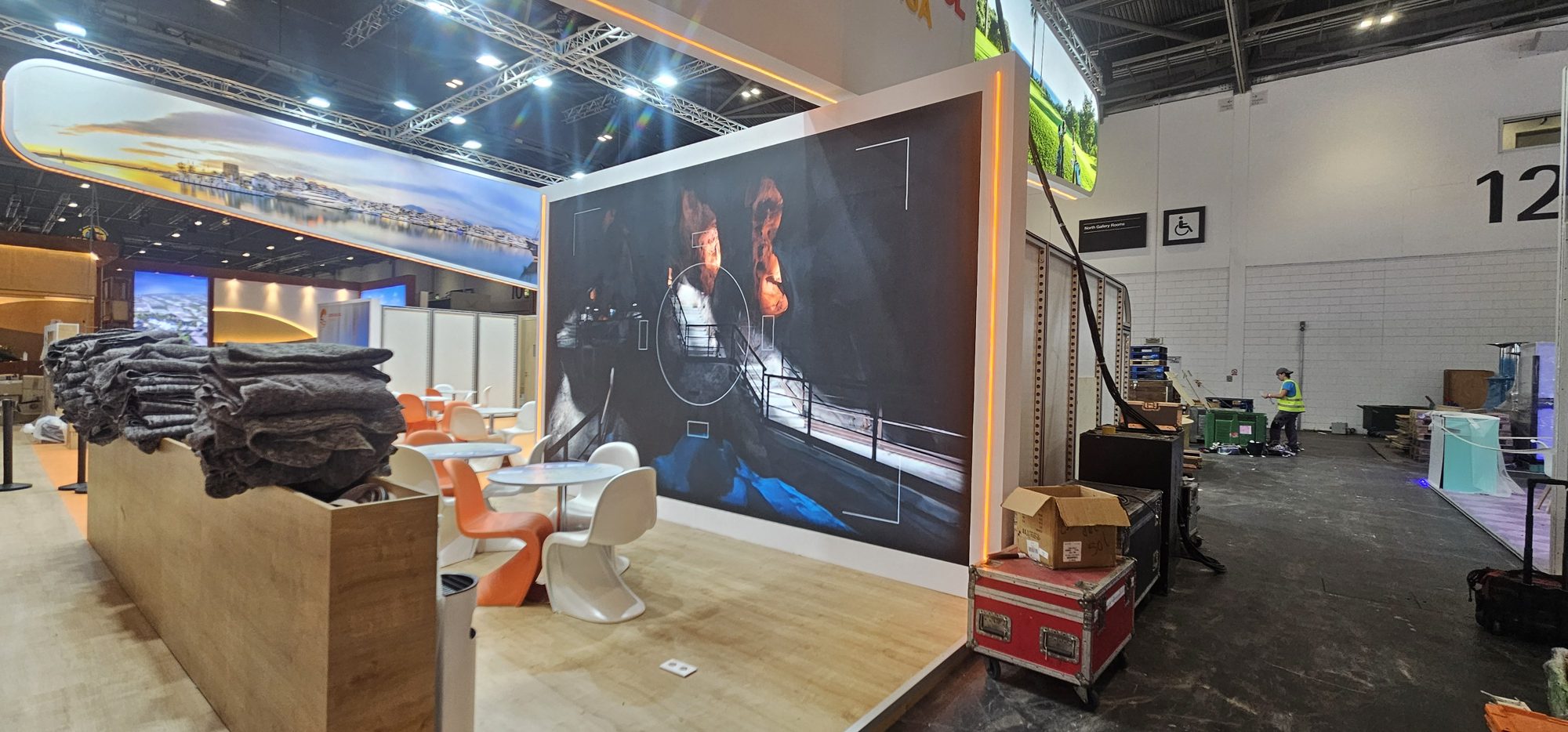 Feature LED wall on a travel stand, WTM 2025