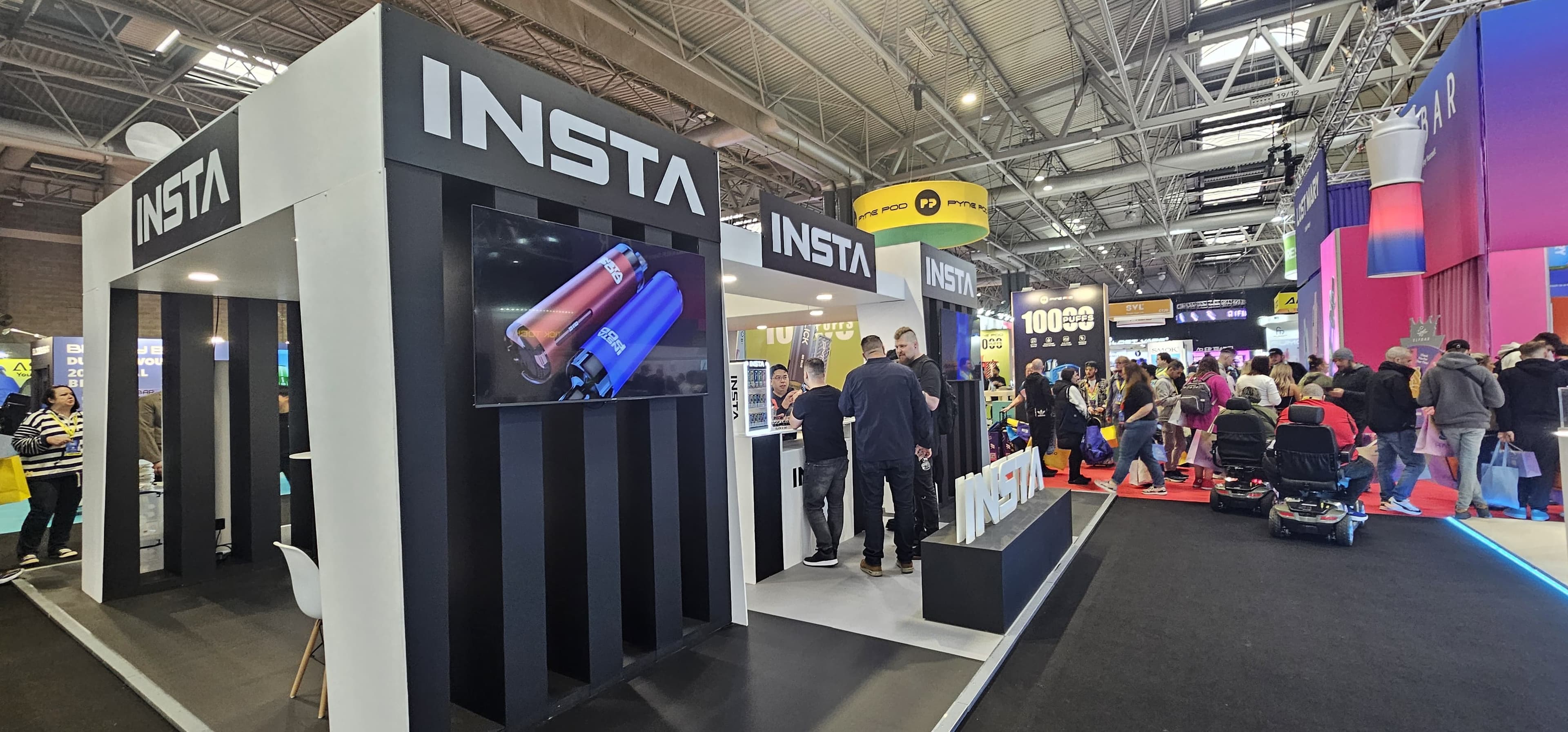 LED wall installation close-up