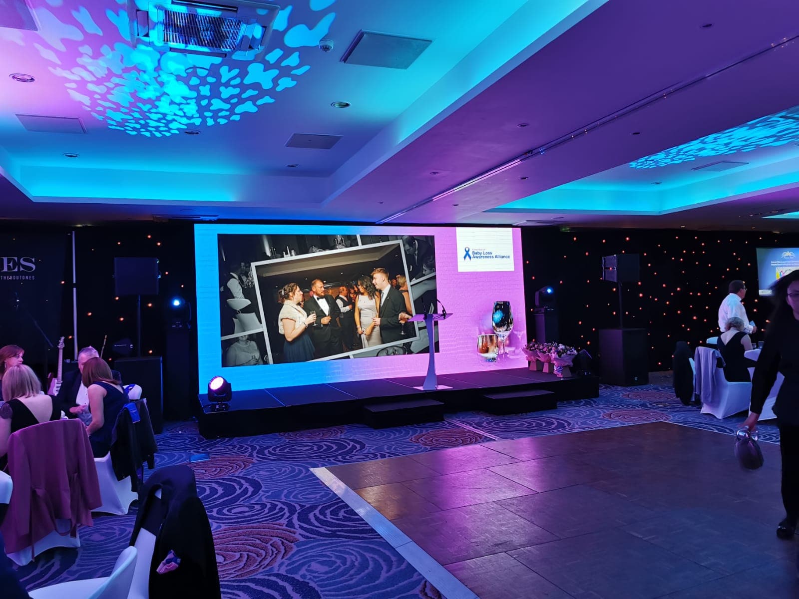 Corporate event LED stage installation